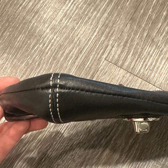 Coach Vintage Legacy Black Leather Turnlock Wristlet Wallet Bag Y2K Going Out - Picture 5 of 10